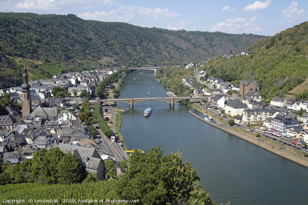 View over the city of Cochem in the Moselle region Picture Board by Lensw0rld 