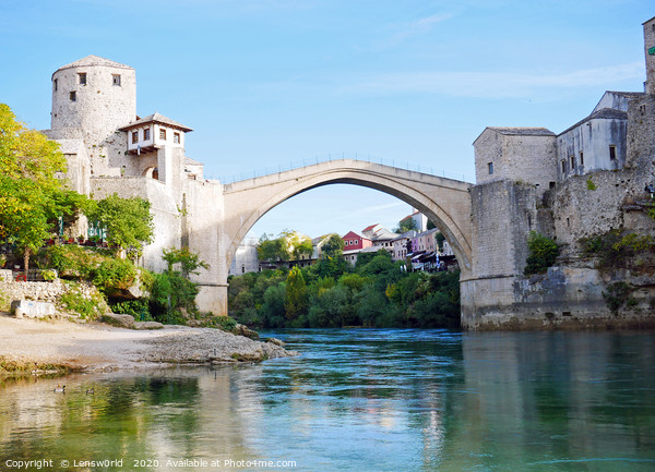 The famous Stari Most bridge in Mostar, Bosnia & H Picture Board by Lensw0rld 