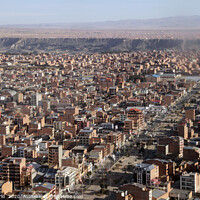 Buy canvas prints of Aerial view over La Paz, Bolivia by Lensw0rld 