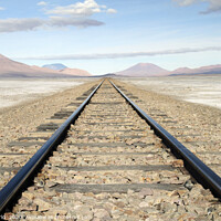 Buy canvas prints of Rail tracks in Salar de Uyuni, Bolivia by Lensw0rld 