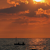 Buy canvas prints of Boat with fishermen in Cuba by Lensw0rld 