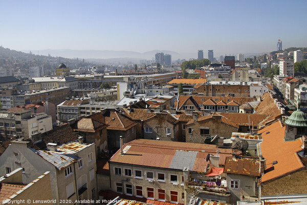 Beautiful view over the city of Sarajevo Picture Board by Lensw0rld 