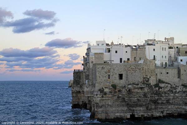 Beautiful sunset in Monopoli, Italy Picture Board by Lensw0rld 