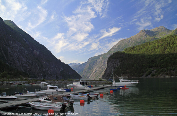 Fjord with boats in Norway Picture Board by Lensw0rld 