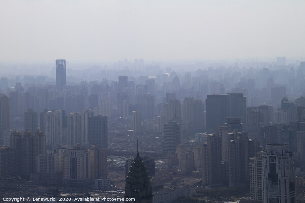 Misty Shanghai skyline Picture Board by Lensw0rld 
