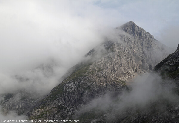 Dramatic sky over the mountains in the European Alps Picture Board by Lensw0rld 