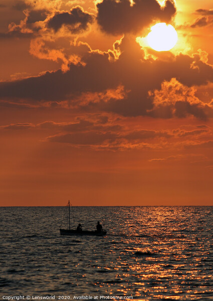 Boat with fishermen in Cuba Picture Board by Lensw0rld 