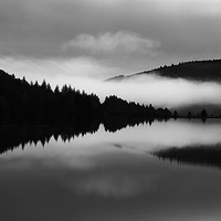 Buy canvas prints of Misty dawn at Derwent Dam by Jules Taylor