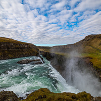 Buy canvas prints of Gullfoss Waterfall by Andrew McConochie