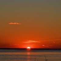Buy canvas prints of Vertical sunset, red by Sylvain Beauregard