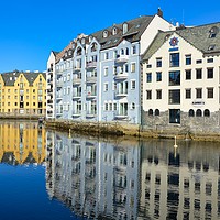 Buy canvas prints of Water reflection in Alesund 2 by Sylvain Beauregard