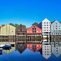 Buy canvas prints of Trondheim water reflection by Sylvain Beauregard