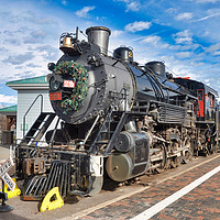 Buy canvas prints of Retired steam train locomotive by Sylvain Beauregard