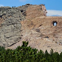 Buy canvas prints of Crazy Horse monument 1, panoramic 4:1 by Sylvain Beauregard