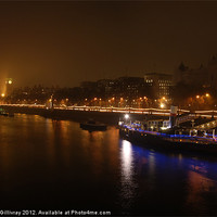 Buy canvas prints of Victoria Embankment at Night by Iain McGillivray