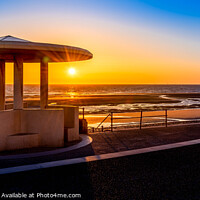 Buy canvas prints of Cleveleys seafront sunset england by Ian Fletcher