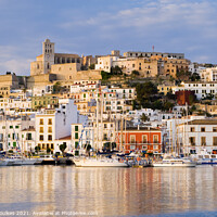 Buy canvas prints of Ibiza Old town, Ibiza by Justin Foulkes