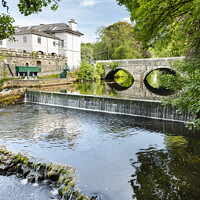 Buy canvas prints of The River Tavy at Tavistock, Devon by Justin Foulkes