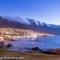 Buy canvas prints of Panoramic view of Table Mountain above Camp's Bay, by Justin Foulkes
