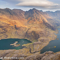 Buy canvas prints of Cuillin ridge panorama from Sgurr Na Stri, Skye by Justin Foulkes
