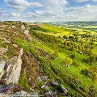 Buy canvas prints of Curbar Edge, Peak District, Derbyshire by Justin Foulkes