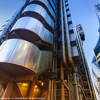 Buy canvas prints of The Lloyds building, City of London by Justin Foulkes