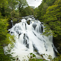 Buy canvas prints of Swallow Falls, Snowdonia, North Wales by Justin Foulkes