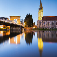 Buy canvas prints of The river Thames at Marlow, Buckinghamshire  by Justin Foulkes