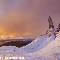 Buy canvas prints of Winter panorama, The Old Man of Storr, Isle of Sky by Justin Foulkes