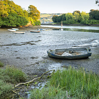 Buy canvas prints of Batson Creek, Salcombe by Justin Foulkes