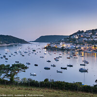Buy canvas prints of Salcombe at dusk, South Hams, Devon by Justin Foulkes