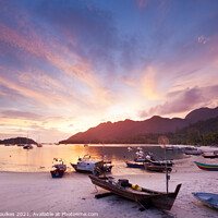 Buy canvas prints of Sunset, Pantai Kok, Langkawi, Malaysia by Justin Foulkes