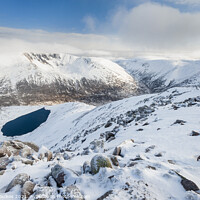 Buy canvas prints of Braeriach and the Lairig Ghru from Cairn Toul, Cai by Justin Foulkes