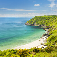 Buy canvas prints of Lantic Bay, Cornwall by Justin Foulkes