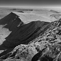 Buy canvas prints of Cribyn, from Pen Y Fan summit, Brecon Beacons by Justin Foulkes