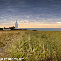 Buy canvas prints of South Foreland lighthouse panorama, Dover, Kent by Justin Foulkes