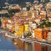 Buy canvas prints of Villefranche Sur Mer, South of France by Justin Foulkes
