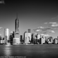 Buy canvas prints of The Manhattan skyline from New Jersey, New York by Justin Foulkes