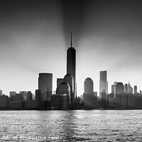 Buy canvas prints of Lower Manhattan dawn skyline Panorama, New York by Justin Foulkes