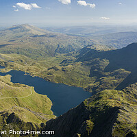 Buy canvas prints of The Snowdon Horseshoe from the summit of Snowdon by Justin Foulkes