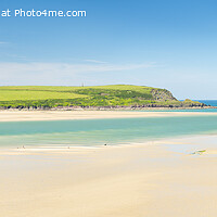 Buy canvas prints of Camel Estuary and Daymer Bay panorama, Cornwall by Justin Foulkes