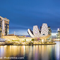Buy canvas prints of Singapore skyline panorama  by Justin Foulkes