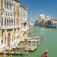 Buy canvas prints of Gondolier, Grand Canal, Venice, Italy by Justin Foulkes