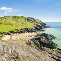 Buy canvas prints of Soar Mill Cove, South Devon by Justin Foulkes