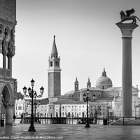 Buy canvas prints of San Giorgio Maggiore from St Mark's Square, Venice by Justin Foulkes