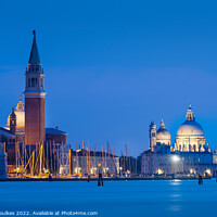 Buy canvas prints of Venice at dusk, Italy by Justin Foulkes