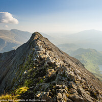 Buy canvas prints of Crib Goch, Snowdon by Justin Foulkes