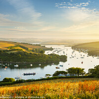 Buy canvas prints of Salcombe-Kingsbridge Estuary from East Portlemouth by Justin Foulkes