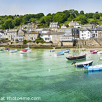 Buy canvas prints of Mousehole panorama, Cornwall  by Justin Foulkes