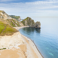 Buy canvas prints of The beach at Durdle Door, Dorset by Justin Foulkes